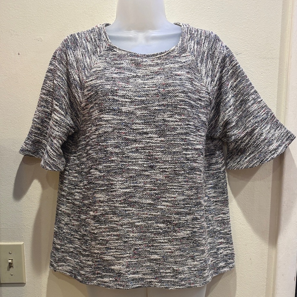 LOFT Black and White Short Sleeve Tee